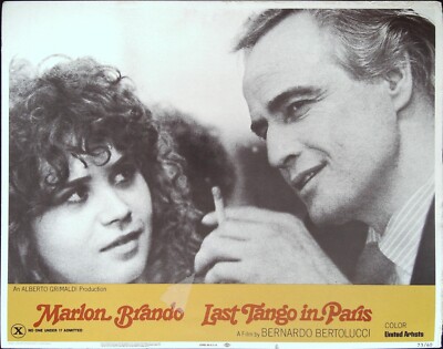 Last Tango in Paris Lobby Card #6 1973 Best c/u of Marlon Brando Maria Schneider