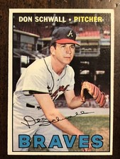 1967 Topps #267 Braves Don Schwall