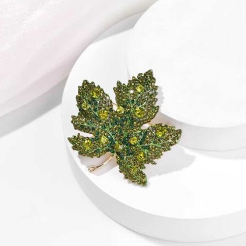 1/2/3/4PCS Crystal Maple Leaf Brooch Pin Women Clothing Collar Corsage Jewelry - Picture 27 of 34