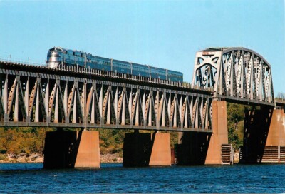 Postcard Nebraska Zephyr Train Crossing the Mississippi River - 2012 Excursion