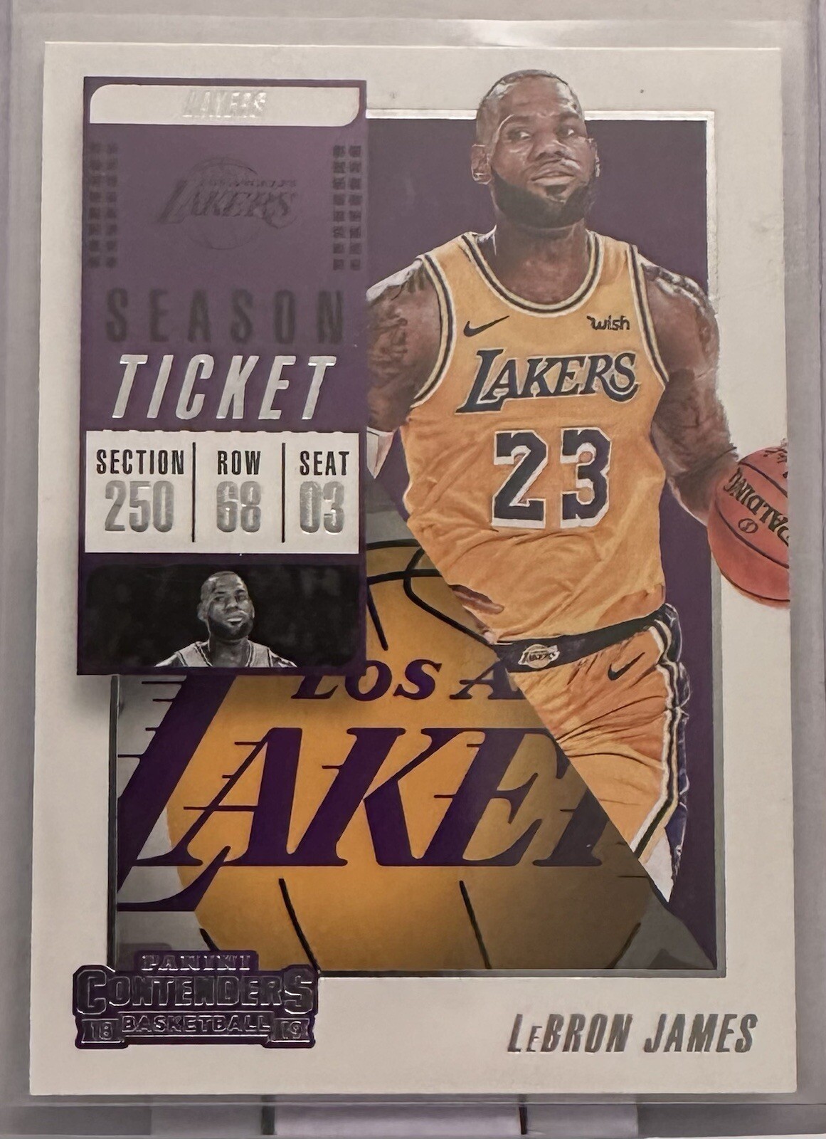 LeBron James 2018-19 Panini Contenders #30 Los Angeles Lakers 
