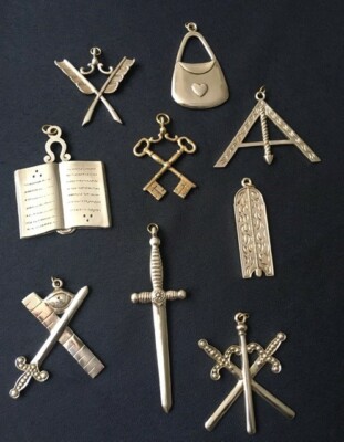 Freimaurer Schmuck Konvolut des Offizierskollegiums REAA