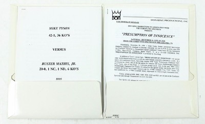 Mike Tyson Buster Mathis On Site Boxing  Press Kit  December 16, 1995 