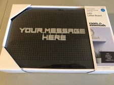 LED Light Up Letter Board Room Essentials - Message Board Black Battery Power