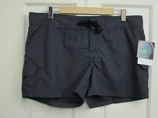 NWT Kanu Surf Board Shorts Womens Size 14 Waist 39 Slate Gray Quick Dry 94-25191