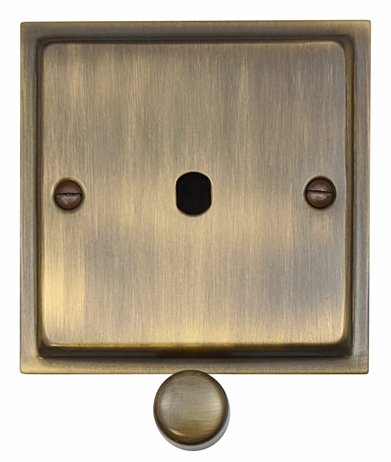 G&H TAB11-PK Trimline Antique Brass 1 Gang Dimmer Plate Only inc Dimmer Knobs