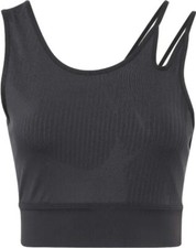 Reebok Seamless Training Crop Top Black Ladies Size S 8-10