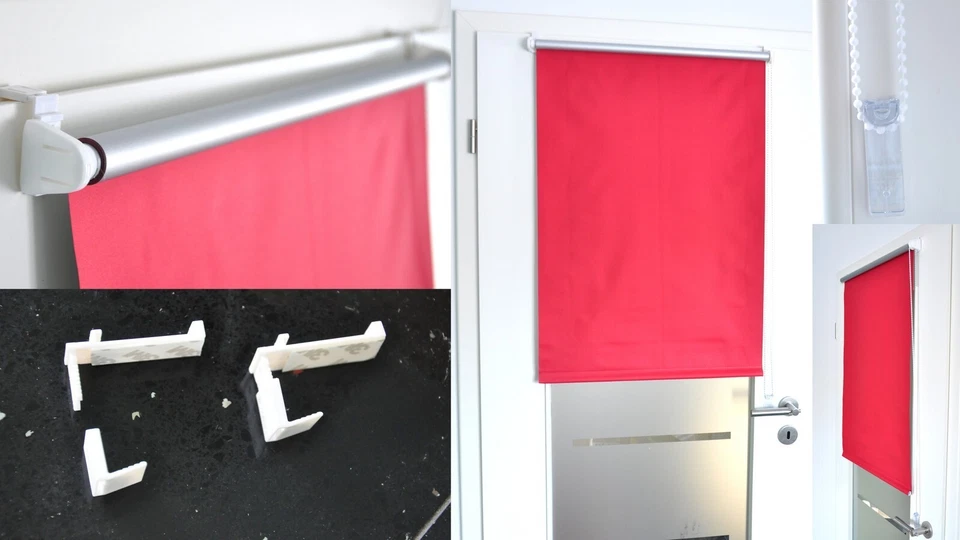 Klemmfix Rollo Thermo Verdunklungsrollo ohne Bohren Fenster Jalousie 80 x 200 cm - Bild 4 von 4