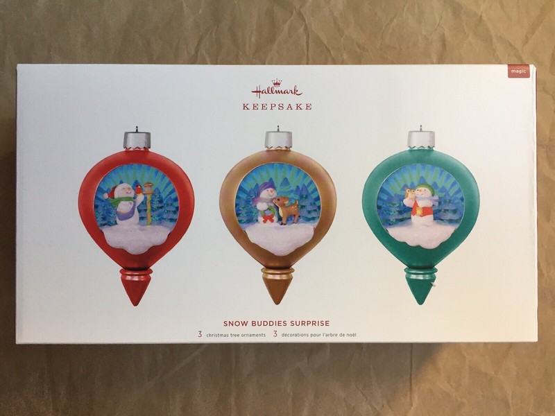 HALLMARK 2019 Set Of 3 Magic Music Lights Ornaments SNOW BUDDIES New SHIP FREE