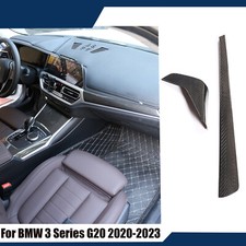 Center Console Real Carbon Fiber 2pc Dash Strip For Bmw 3 4 Series G20 1924 Us