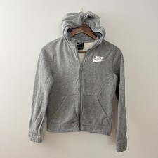 Nike Gray Full-Zip Hoodie Jacket nike Kids Youth M