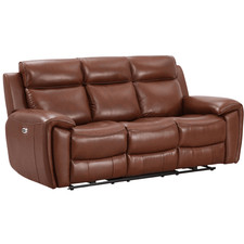 Leather Recliner Sofa Set 3+2+1 Electric Genuine Black/ Grey /Tan / New (ANNECY)