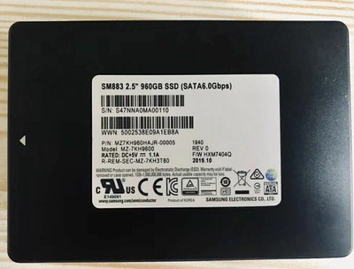 Samsung SM883 960GB SSD R-REM-SCE-MZ7KH9600 2.5'' SATA 6Gb/s MZ7KH960HAJR-00005