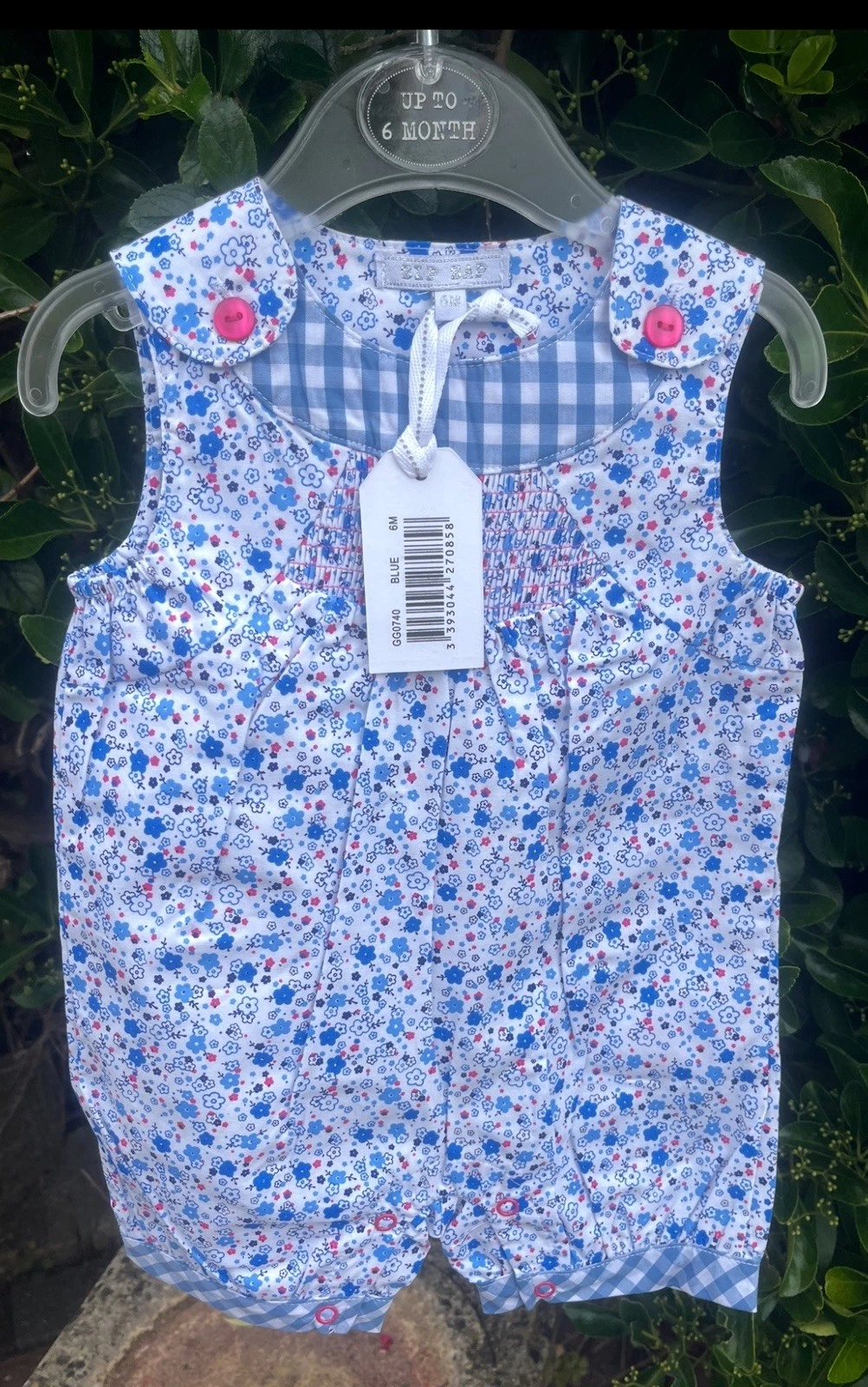 Zip Zap Baby Romper upto 6 Months BNWT Baby Clothes Blue