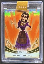 2025 Topps Pixar Gold Mama Imelda Golden Icons Encased Orange #/25