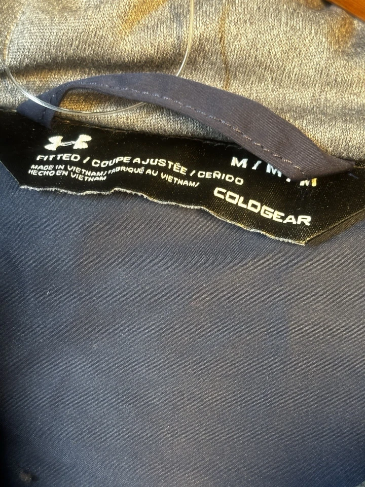 NWT Auburn University Tigers Jacket Medium Under Armour Zip Quilted Navy Storm - Image 4 of 4