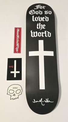 SIGNED Zero x Jamie Thomas God So Loved The World Skateboard Deck