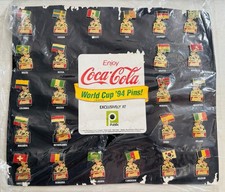 Vintage 94 Coca-Cola Coke USA World Cup Soccer Pins Pinbacks Set of 24 Countries