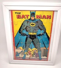 Vintage 1966 Batman Jigsaw Puzzle Framed Original DC Comics