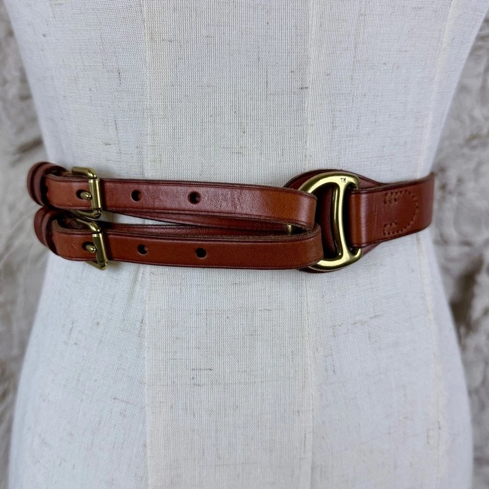 Cinturón Ralph Lauren Cuero Tri-Correas Coñac | 24”, XS Foto 2 de 4