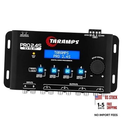 Pro 2.4S DSP Crossover full Digital Signal Processor and Equalizer with Black