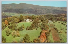Vintage Monticello Air View Postcard Thomas Jefferson Home Charlottesville VA