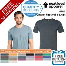 🔥 Next Level Unisex Festival Ring-spun Blend Short Sleeve T-shirt UpTo 3XL 6200