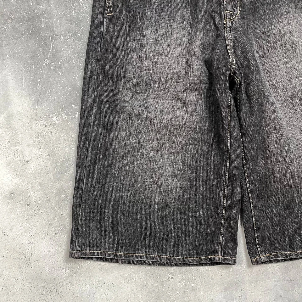 Vintage 2000s G-Unit Clothing Rap Baggy Long Shorts Black/ Gray Size 34 W36 - Image 4 of 4