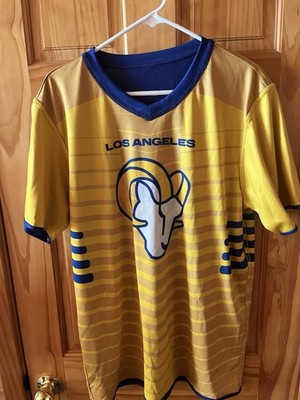 Los Angeles Rams Jersey Size Adult Med. Reversible Flag NFL Football Blue