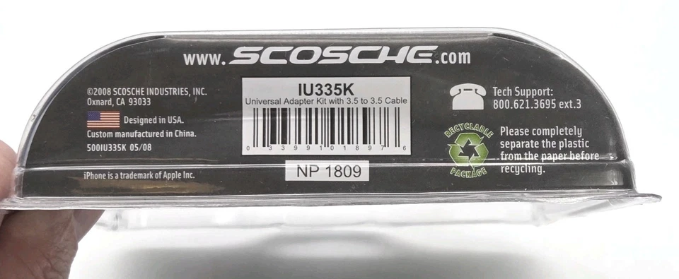 Kit adaptador de áudio para celular AdapTOUR SCOSCHE MP3 IU335K - Imagem 3 de 4