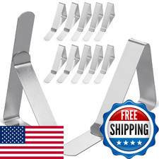Clipra Tablecloth Clips Usa - 12 Pack Stainless Steel Rust Proof Table