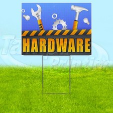 HARDWARE 18x24 Yard Sign Tools Plastic Corrugated WITH STAKE USA YS07745