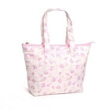 IN HAND LoveShackFancy x Target Yoobi Ribbon Rosa Quilted Tote Bag Sterling Dusk