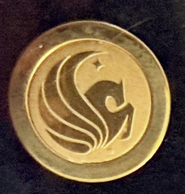 23K gold plated cuff links University of Central Florida. NEW in unopened case.