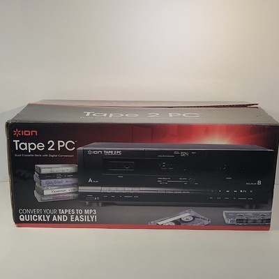 ION Tape 2 PC Dual Cassette Deck USB MP3 Converter Open Box Tested