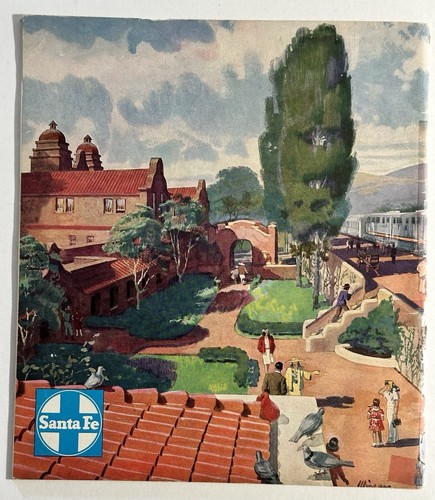 1953 Points of Interest Along the Santa Fe, Railroad Travel Booklet w/Route Maps - Picture 3 of 14