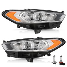 Headlights Assembly for 2013-2016 Ford Fusion Halogen Headlamp