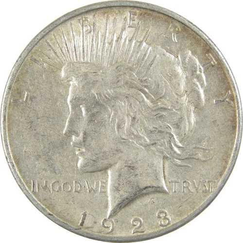 1923 D Peace Dollar XF EF Extremely Fine Silver $1 Coin