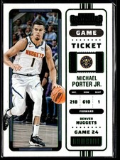 2022-23 Panini Contenders #11 Michael Porter Jr. Game Ticket Green