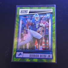Panini 2022 Score Derrick Deese Jr. Rookie Card #376 Detroit Lions. rookie card picture