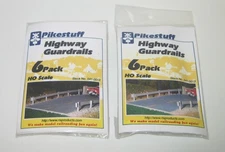 Pikestuff Highway Guardrails 541-0013 HO Scale 6 Pack lot of 2 new in packages