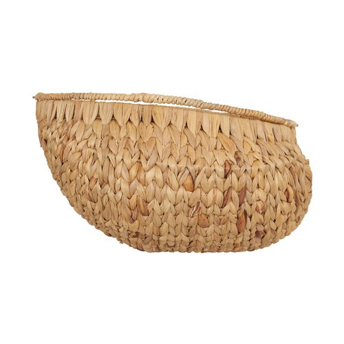 Woven Wicker Flower Basket with Handles | Natural Brown Hyacinth - Picture 6 of 9