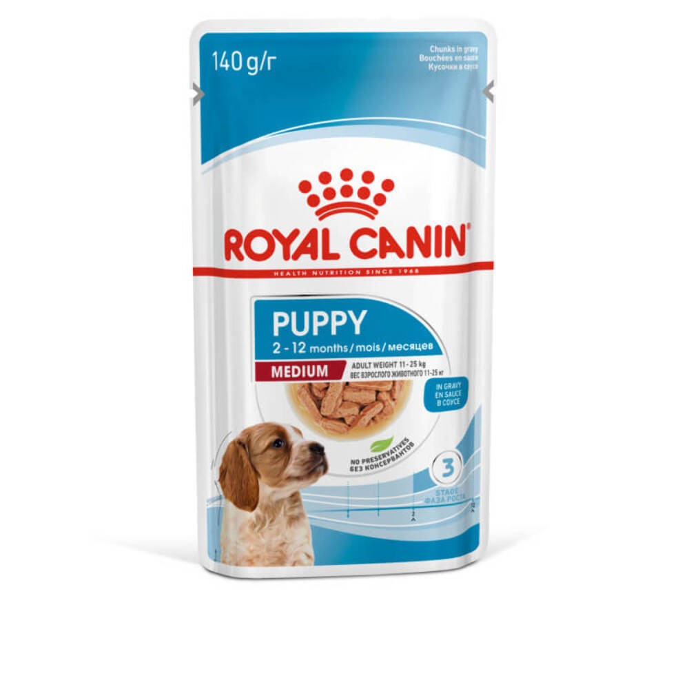 Royal Canin Size Royal Canin Medium Puppy In Gravy - Saver Pack: 40 X 140G - Image 3