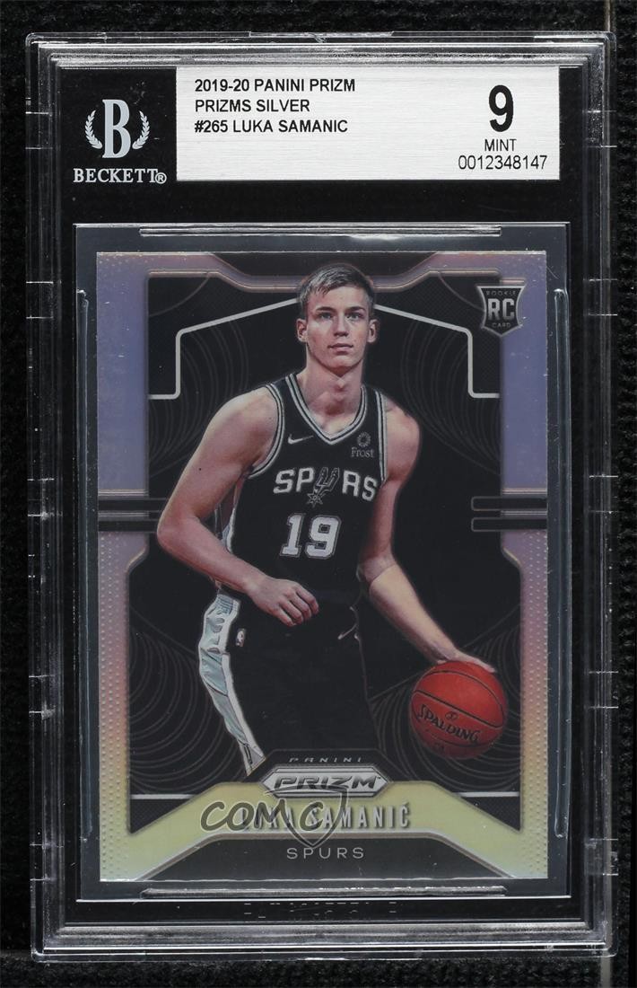 2019-20 Panini Prizm Silver Luka Samanic Šamanić #265 BGS 9 MINT Rookie RC 1a07