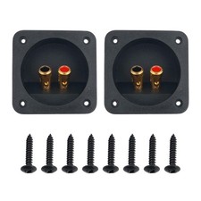 2PCS 3" x 3" Speaker Box Terminal Cup Kit with Mounting Screws,Rust-Proof Squ...