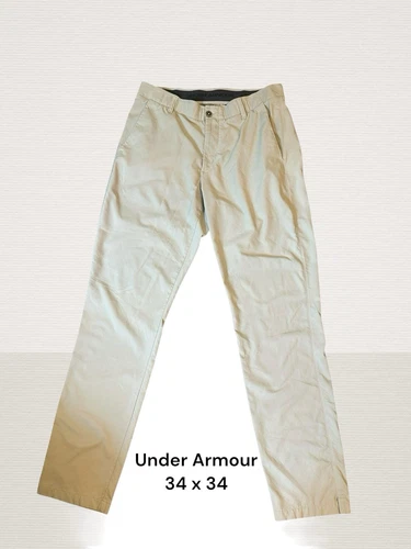 Under Armour Golf Beige Pants Showdown Performance Stretch Sz 34x34