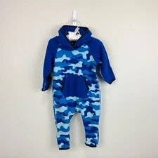 The North Face Glacier Fleece Bunting Blue Camo Baby Boy 3-6 Months