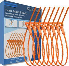 8 Pack 25Inch Drain Snake Clog Remover, Drain Hair Remover, Sink Snake Drain Aug
