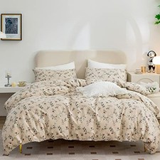 Duvet Cover Queen Floral, Brushed Microfiber 3 Queen 90" x 90" Floral-3