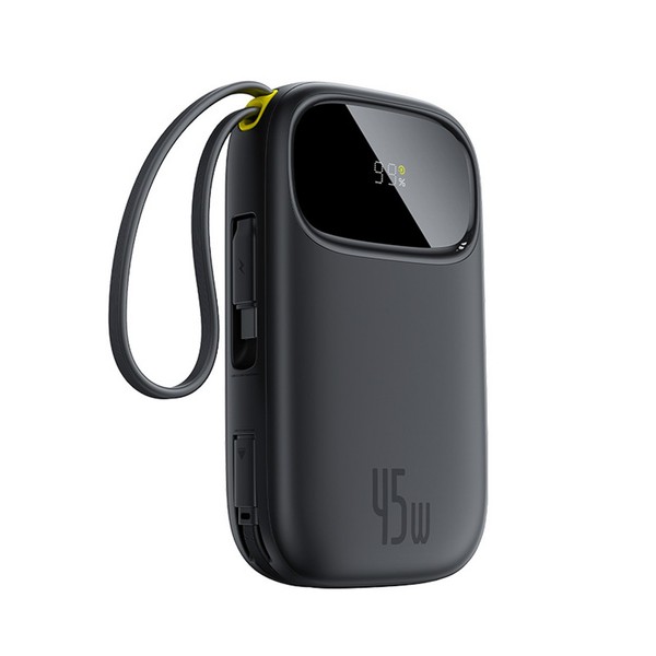 Enerfill FC31 10000Mah 45W Powerbank Mit USB-C Iphone Lightning Kabeln - Schwarz-image